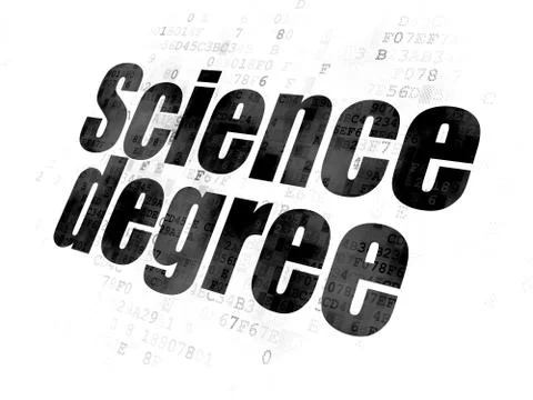 Science concept: Science Degree on Digital background Stockillustratie