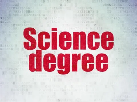 Science concept: Science Degree on Digital Data Paper background 스톡 일러스트