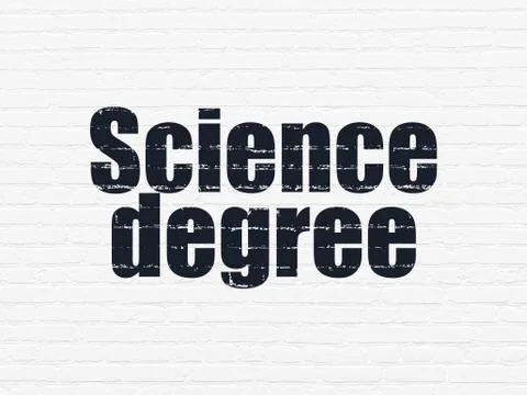 Science concept: Science Degree on wall background Stock Illustration