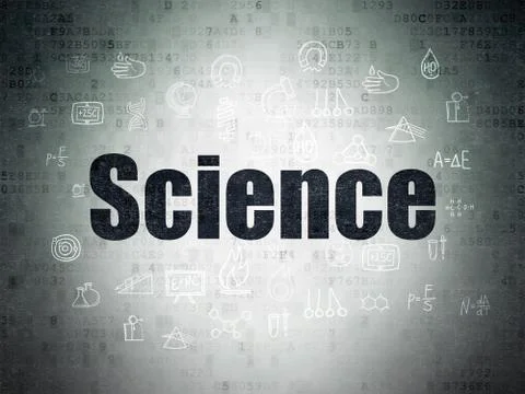 Science concept: Science on Digital Data Paper background 스톡 일러스트