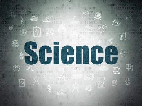 Science concept: Science on Digital Data Paper background Illustrazione stock