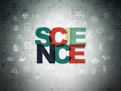 Science concept: Science on Digital Paper background Illustrazione stock