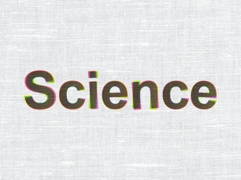 Science concept: Science on fabric texture background Stock Illustration