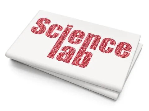 Science concept: Science Lab on Blank Newspaper background 스톡 일러스트