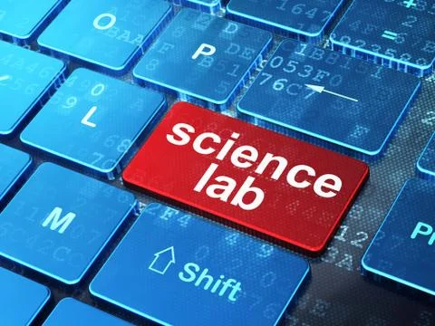 Science concept: Science Lab on computer keyboard background 스톡 일러스트