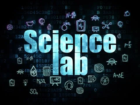 Science concept: Science Lab on Digital background 스톡 일러스트
