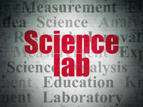Science concept: Science Lab on Digital Paper background Illustrazione stock