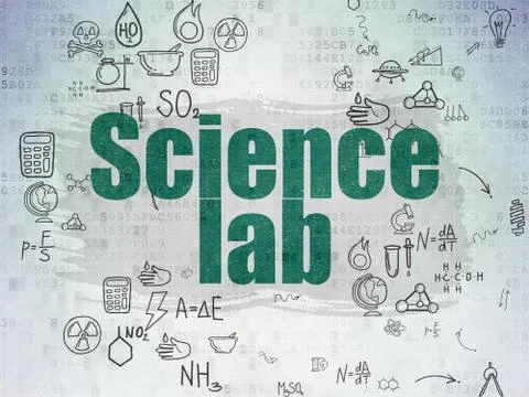 Science concept: Science Lab on Digital Paper background Stock Illustration