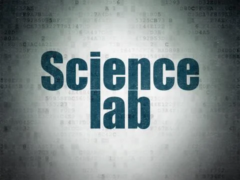 Science concept: Science Lab on Digital Data Paper background Illustrazione stock