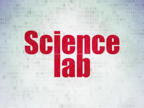 Science concept: Science Lab on Digital Data Paper background 스톡 일러스트