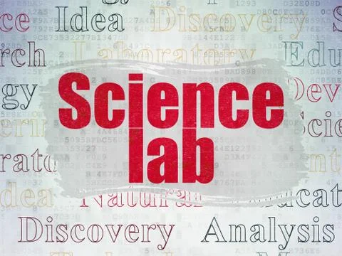 Science concept: Science Lab on Digital Data Paper background Illustrazione stock