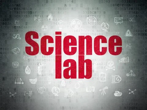 Science concept: Science Lab on Digital Data Paper background イラスト素材