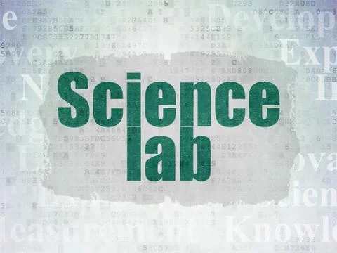 Science concept: Science Lab on Digital Data Paper background Stock Illustration