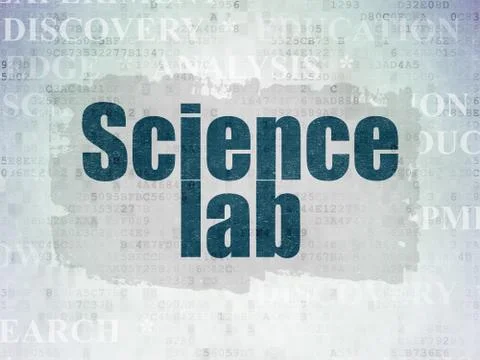 Science concept: Science Lab on Digital Data Paper background Stock Illustration