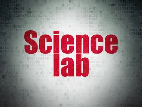 Science concept: Science Lab on Digital Data Paper background イラスト素材