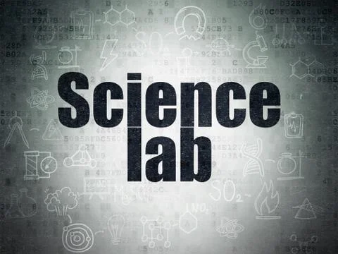 Science concept: Science Lab on Digital Data Paper background イラスト素材