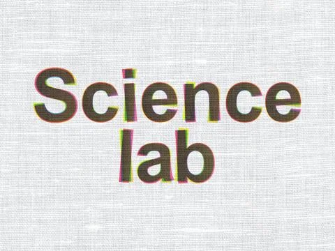 Science concept: Science Lab on fabric texture background 스톡 일러스트