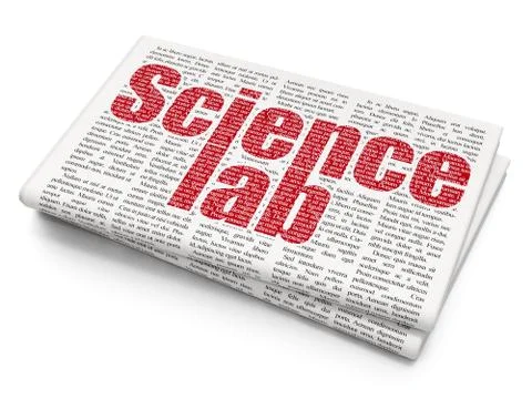 Science concept: Science Lab on Newspaper background Illustrazione stock