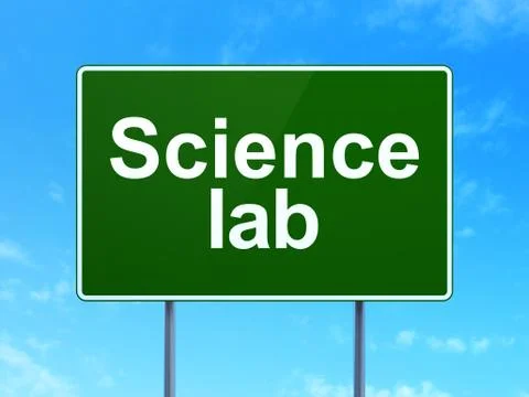 Science concept: Science Lab on road sign background Ilustración de archivo