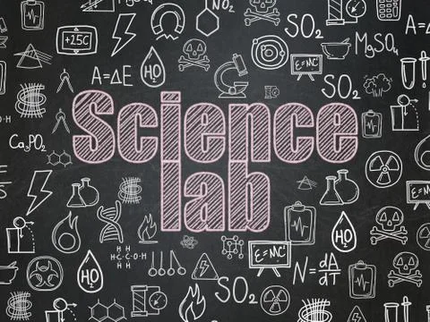 Science concept: Science Lab on School board background Illustrazione stock