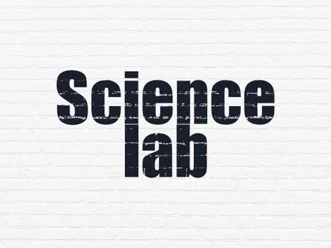 Science concept: Science Lab on wall background Illustrazione stock