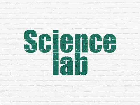 Science concept: Science Lab on wall background 스톡 일러스트