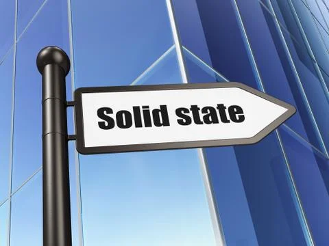 Science concept: sign Solid State on Building background Stock Illustration