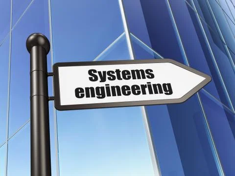 Science concept: sign Systems Engineering on Building background Ilustración de archivo