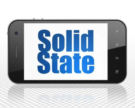 Science concept: Smartphone with Solid State on display 스톡 일러스트
