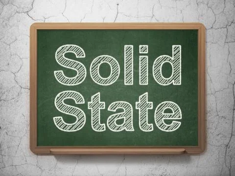 Science concept: Solid State on chalkboard background Stock Illustration