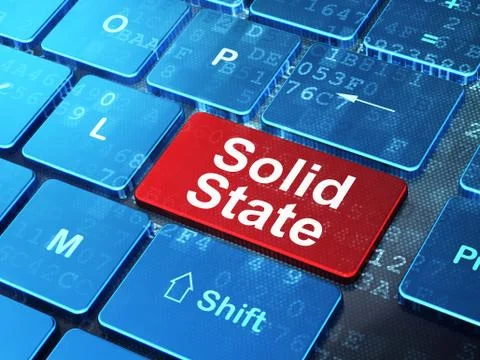 Science concept: Solid State on computer keyboard background イラスト素材