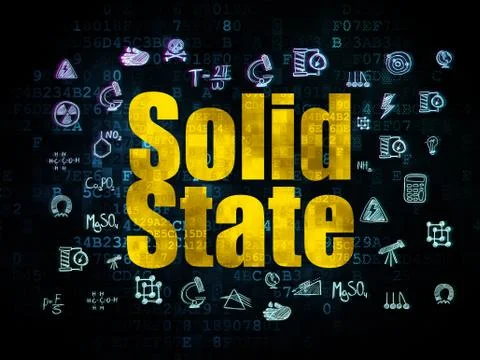 Science concept: Solid State on Digital background 스톡 일러스트