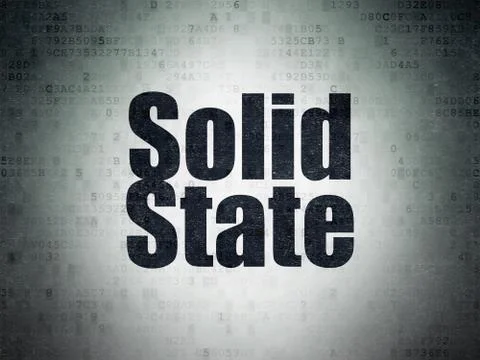Science concept: Solid State on Digital Paper background Stock Illustration