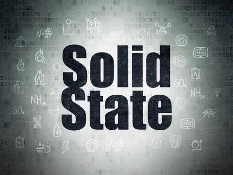 Science concept: Solid State on Digital Paper background Stock-Illustration
