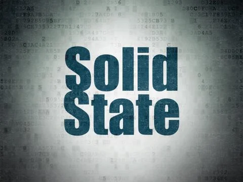 Science concept: Solid State on Digital Paper background Stock Illustration