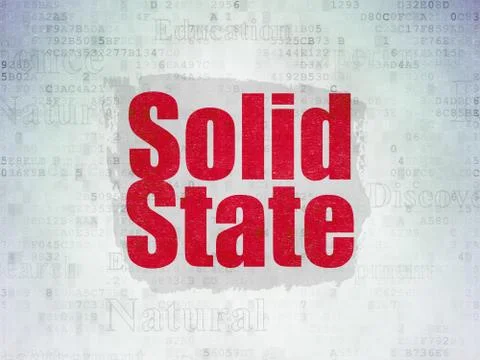 Science concept: Solid State on Digital Data Paper background イラスト素材