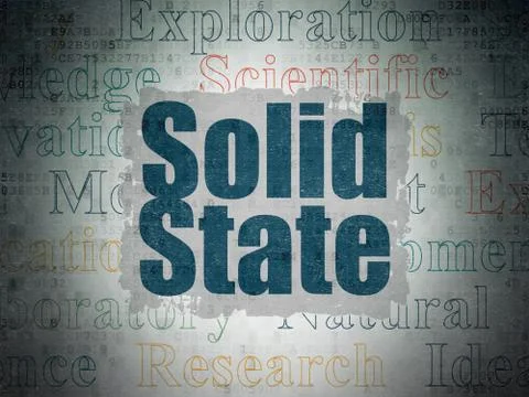 Science concept: Solid State on Digital Data Paper background イラスト素材