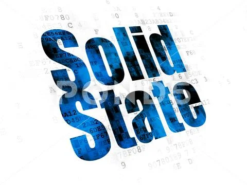 Science concept: Solid State on Digital background Illustration #74595972