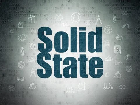 Science concept: Solid State on Digital Data Paper background Stockillustratie
