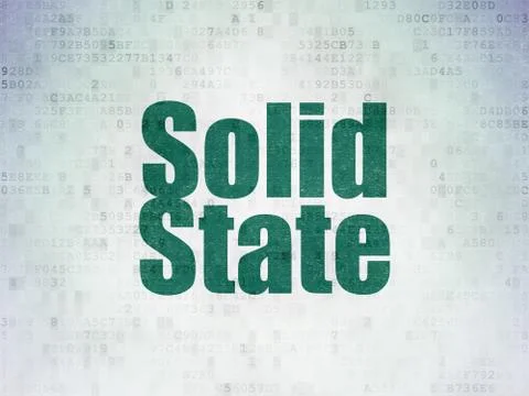 Science concept: Solid State on Digital Data Paper background イラスト素材