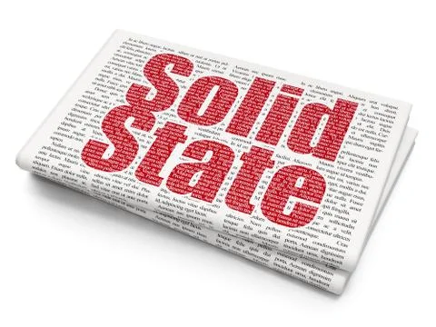 Science concept: Solid State on Newspaper background Stockillustratie