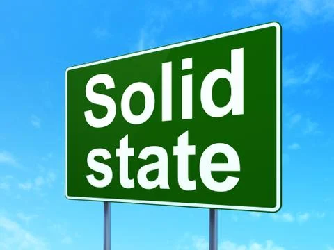 Science concept: Solid State on road sign background Stockillustratie