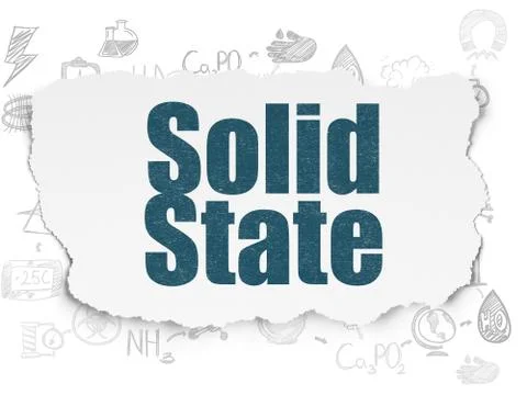 Science concept: Solid State on Torn Paper background Stock Illustration