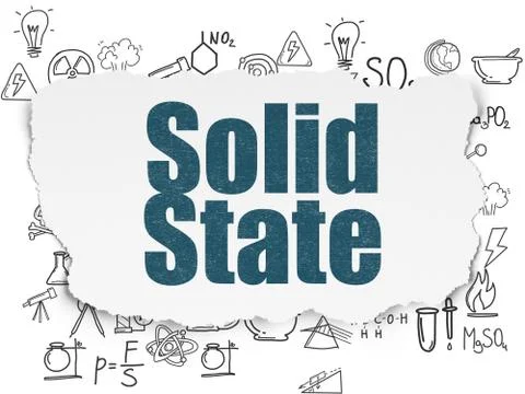 Science concept: Solid State on Torn Paper background Stockillustratie