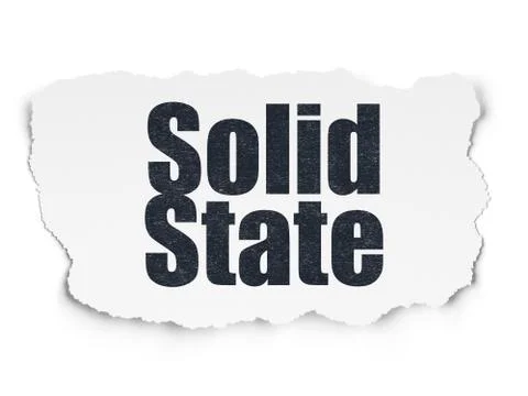 Science concept: Solid State on Torn Paper background Stock Illustration