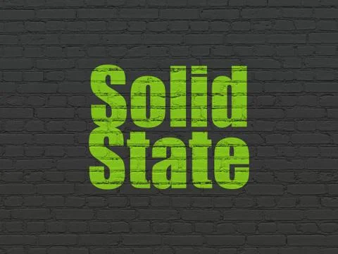 Science concept: Solid State on wall background Illustrazione stock