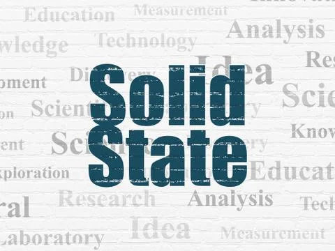 Science concept: Solid State on wall background Illustrazione stock