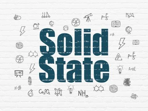 Science concept: Solid State on wall background Stockillustratie