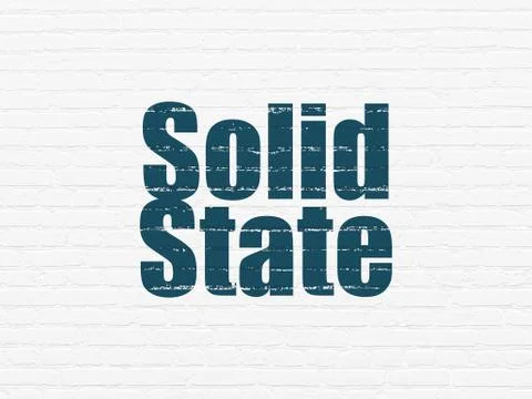Science concept: Solid State on wall background Stock Illustration