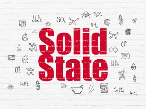 Science concept: Solid State on wall background イラスト素材